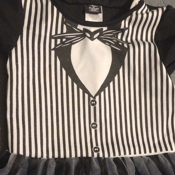 Disney The Nightmare Before Christmas Black and White Striped Skeleton Costume - Picture 4 of 8